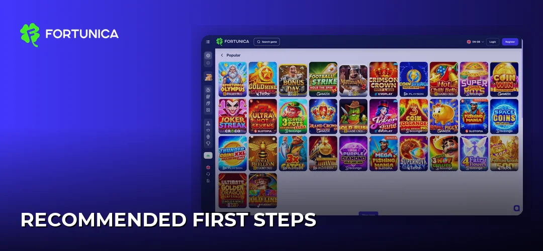 Recommended first steps