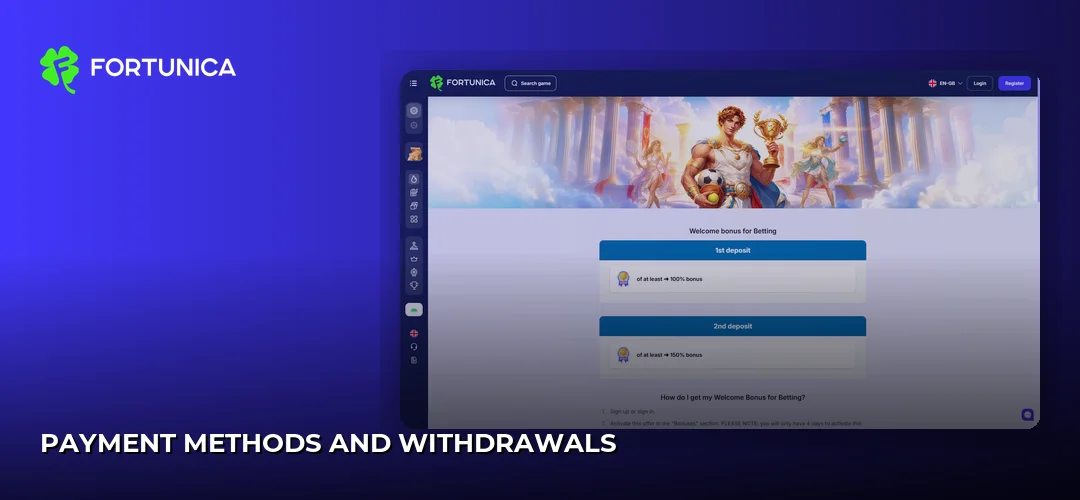 Payment methods and withdrawals